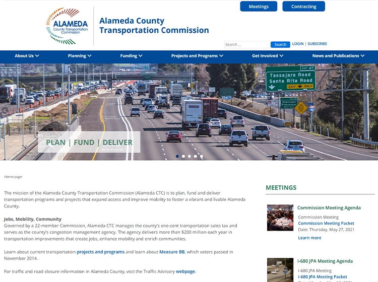 Alamedactc.org homepage sceenshot
