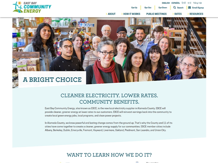 Ebce.org homepage screenshot