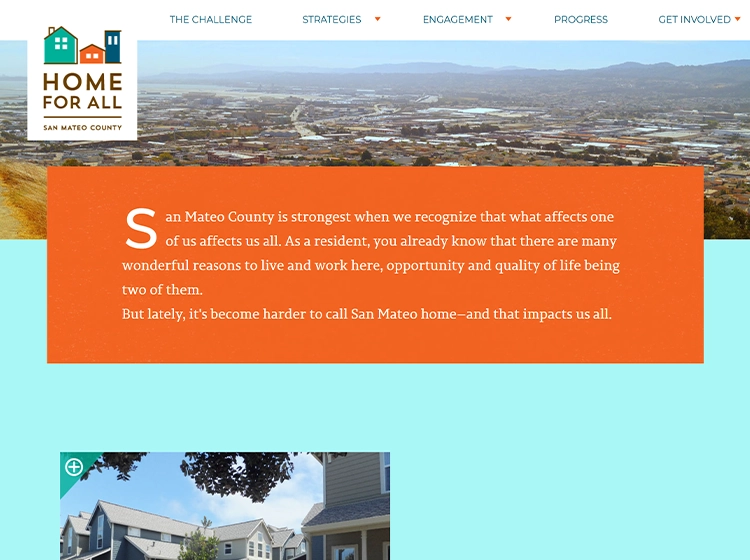 Homeforallsmc.org homepage screenshot