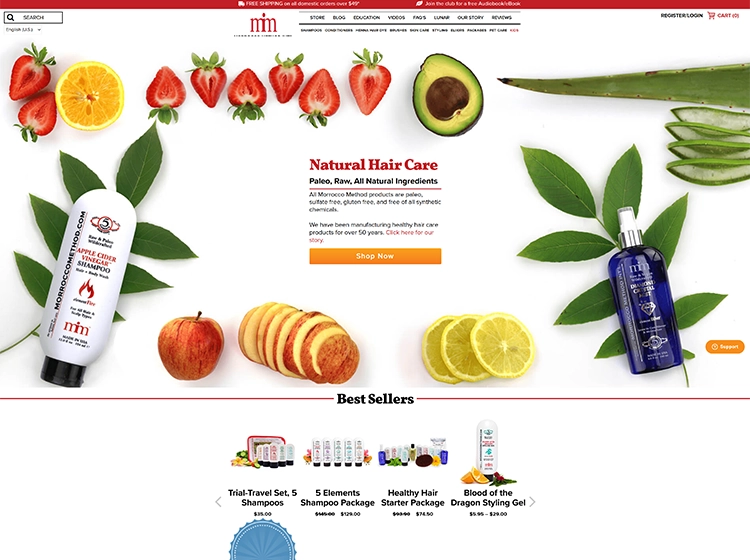 Shop.morroccomethod.com homepage website