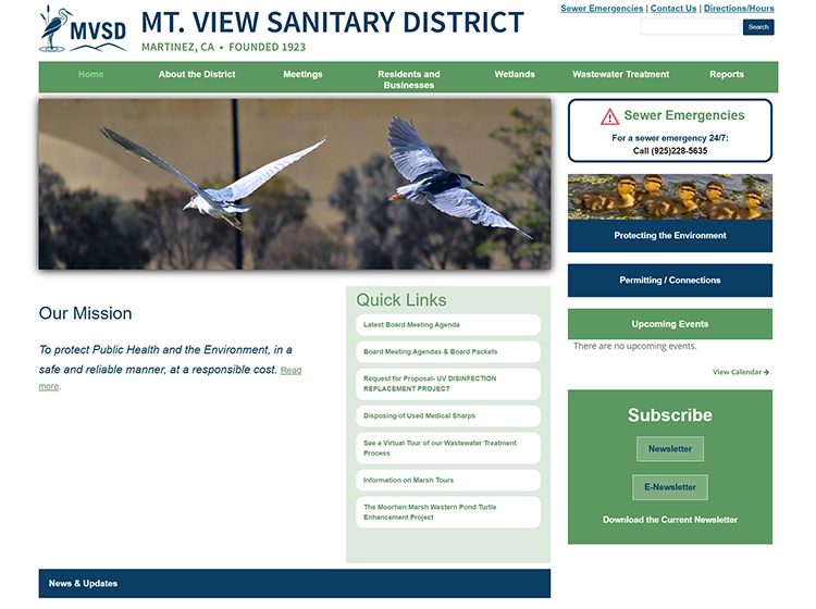 Mvsd.org homepage screenshot