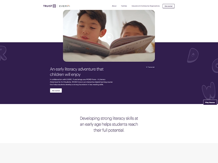 Truistwordforce.com homepage screenshot